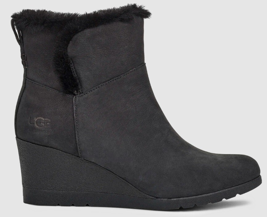 UGG® AUSTRALIA DEVORAH WATERPROOF LEATHER WEDGE BOOTS UK EUR 38