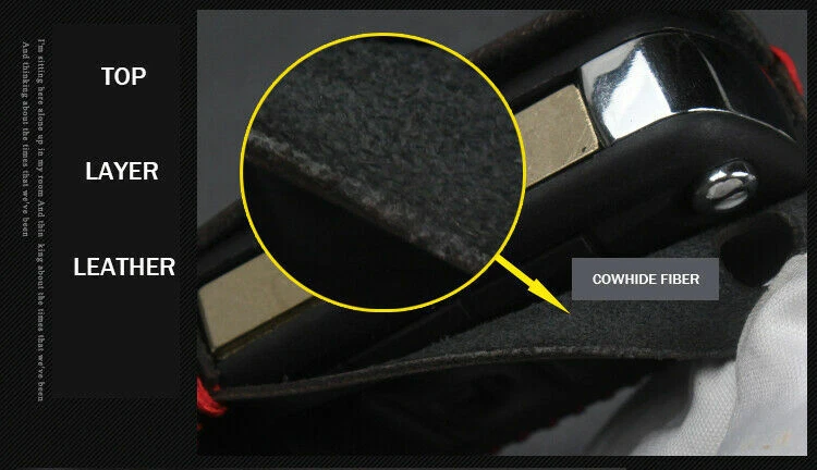 Black Leather Car Flip Key Fob Case Cover Bag For VOLVO S60 S80 V70 XC70 XC90 Foto 3 de 4