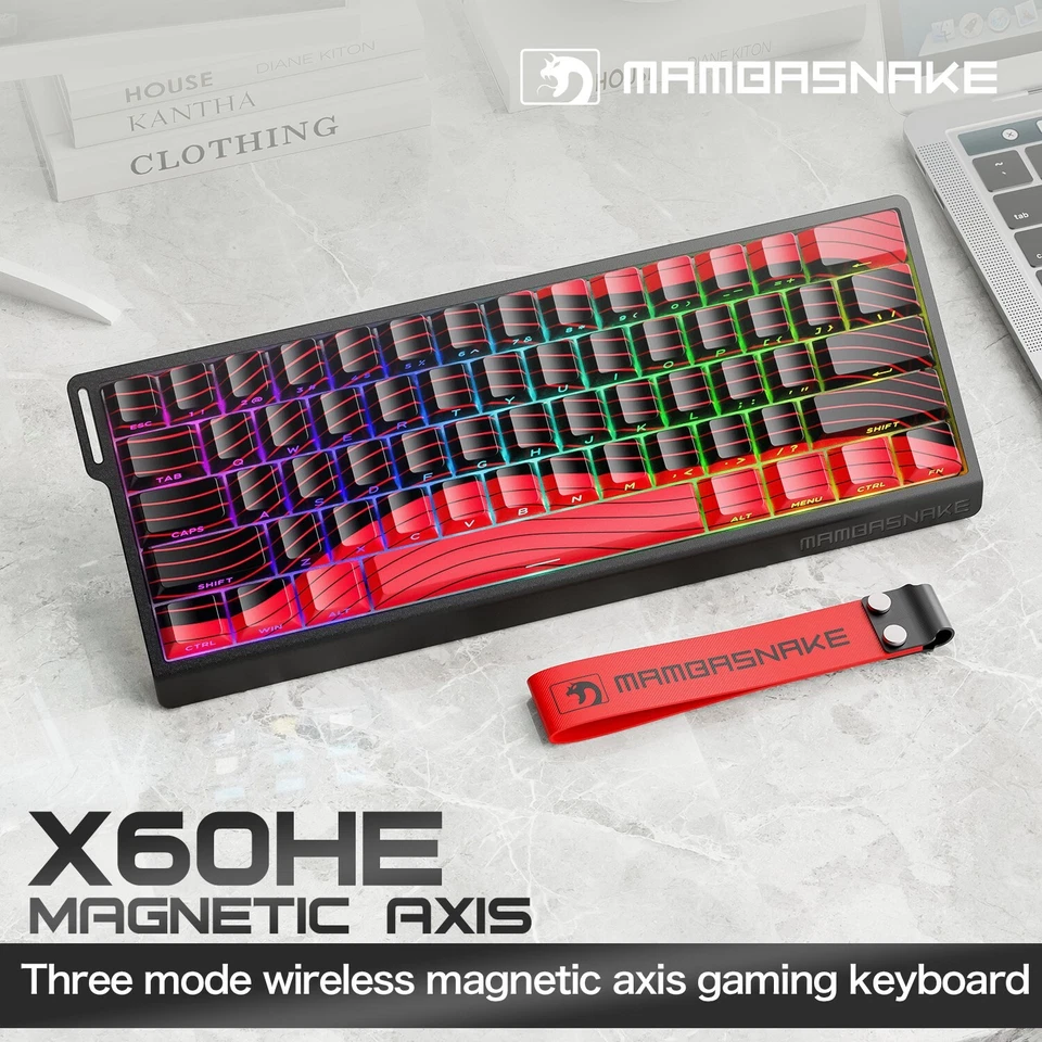 MAMBASNAKE X60 HE Rapid Trigger Magnetic Keyboard, 0.01mm RT 8KHz Tri-Mode - Image 3 of 4
