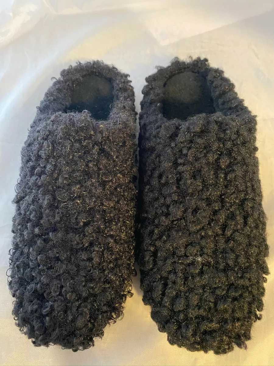 BEARPAW Tribeca Faux Lamb Hair Sheepskin Slipper Black Women