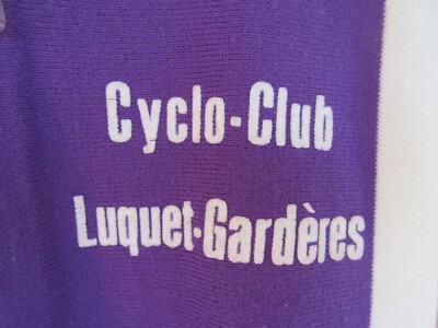 Maillot cycliste Tricots du rocher Cyclo Club Luquet Garderes vintage