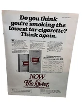 1981 Now Cigarettes Ad Vintage Cigarette Print Menthol & Filter Promo Art
