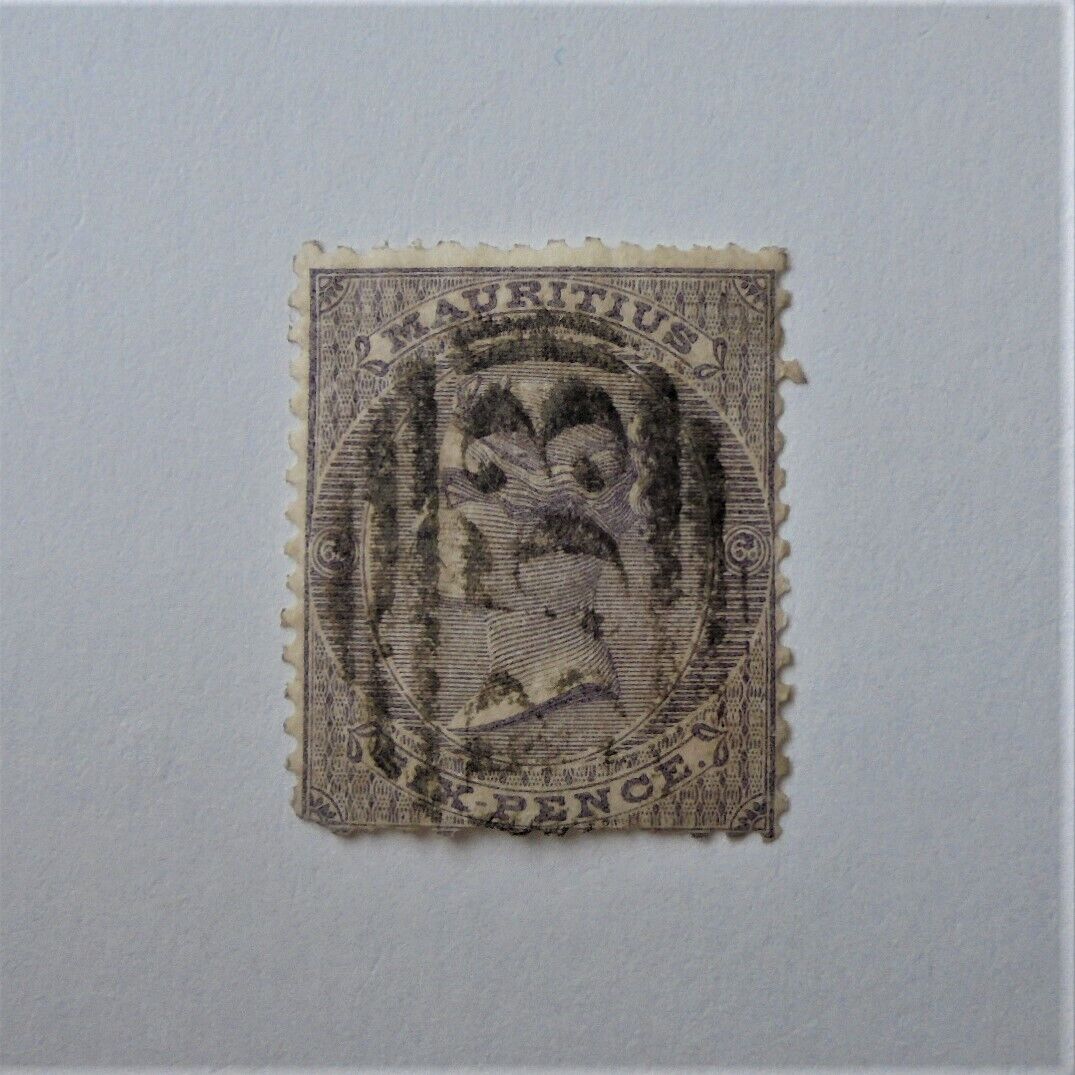 Mauritius stamp 6d C c.c. dull violet U.K. Limited price on C.V. 1863 £42 excellence used