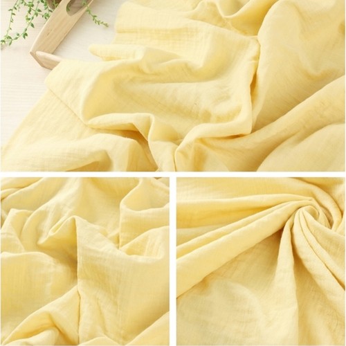 Double Gauze Crinkled Washing Cotton Fabric Dressmaking Baby Clothes Muslin 58"W - Picture 21 of 38