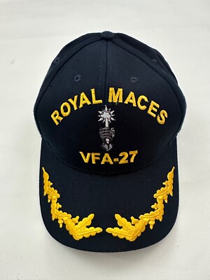 The Corps Royal Maces VFA 27 Logo Blue Baseball Cap Hat One Size