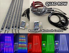 【】JHB 4FT 6.5FT QUAD Row Dream CHASING Flow LED Underglow Wheel Strips Lights