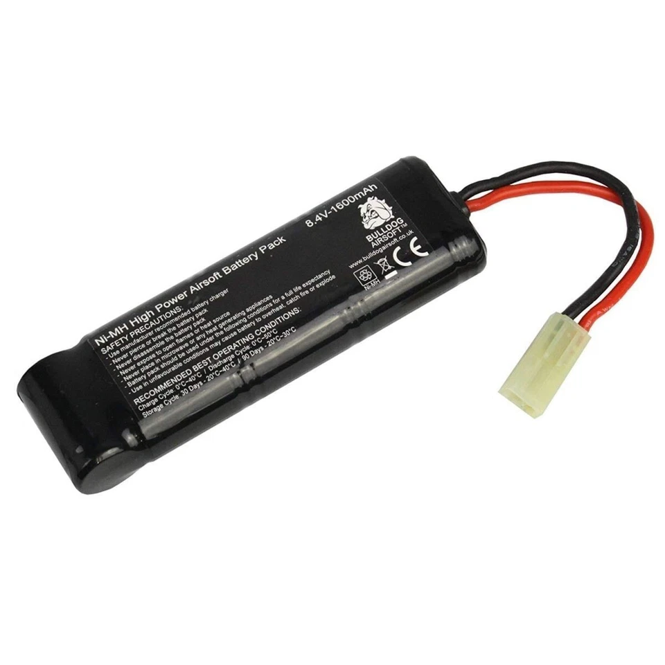 Bulldog Airsoft Pro Battery 8.4V 1600mAh NIMH Pack Airsoft AEG Rifle