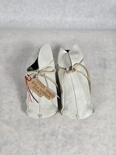 Vintage Pedi-Bares Leather Infant Toddler Shoes White See Photos