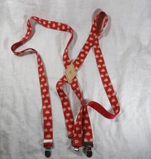 Mens Old Spice Suspenders Classic Boat Logo Print