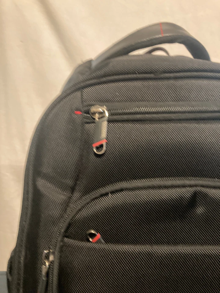 Samsonite Mochila para Laptop Negra Nylon Computadora/Tablet Multi Bolsillo Viaje Foto 3 de 4