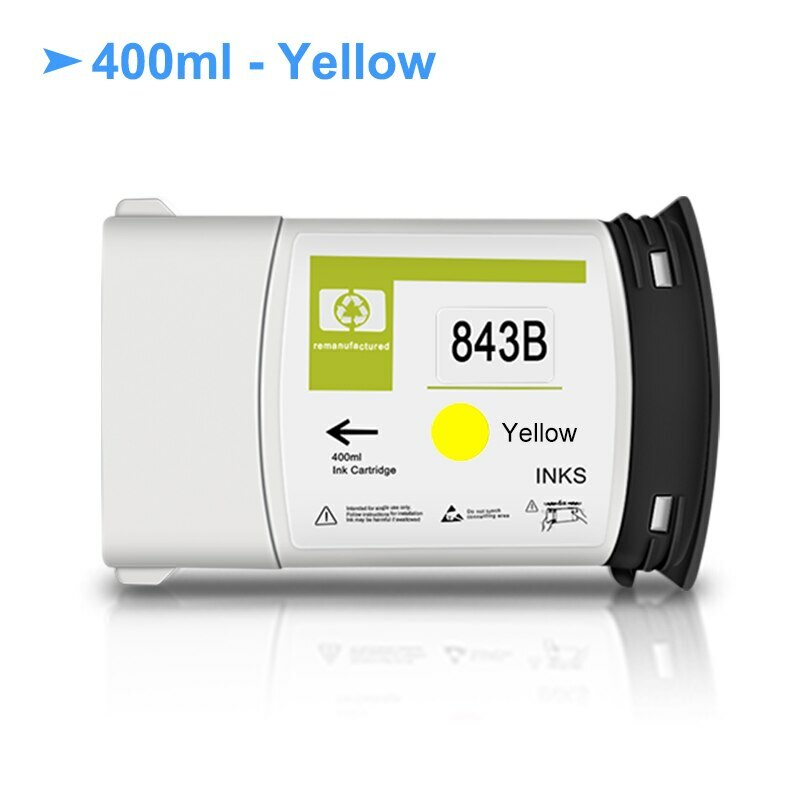 4*400ML HP 843B Compatible Ink Cartridge For HP PageWide XL 4000 