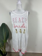 David’s Womens White Colored Sleeveless Beach Bride Coverup Dress, Size XL