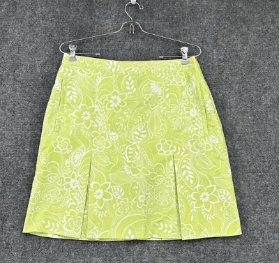 Izod Golf Skort Lime Green Women s 6 Preppy Tenniscore Floral Print