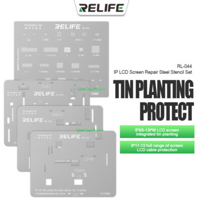 ReLife RL-044 iPhone BGA Reballing Schablone PCB LCD IC Rework 8-15 UK