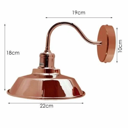 Retro Wandlampe Vintage Wandspot Wandleuchte matt Industrie Wohnzimmer Flur E27 - Bild 2 von 4