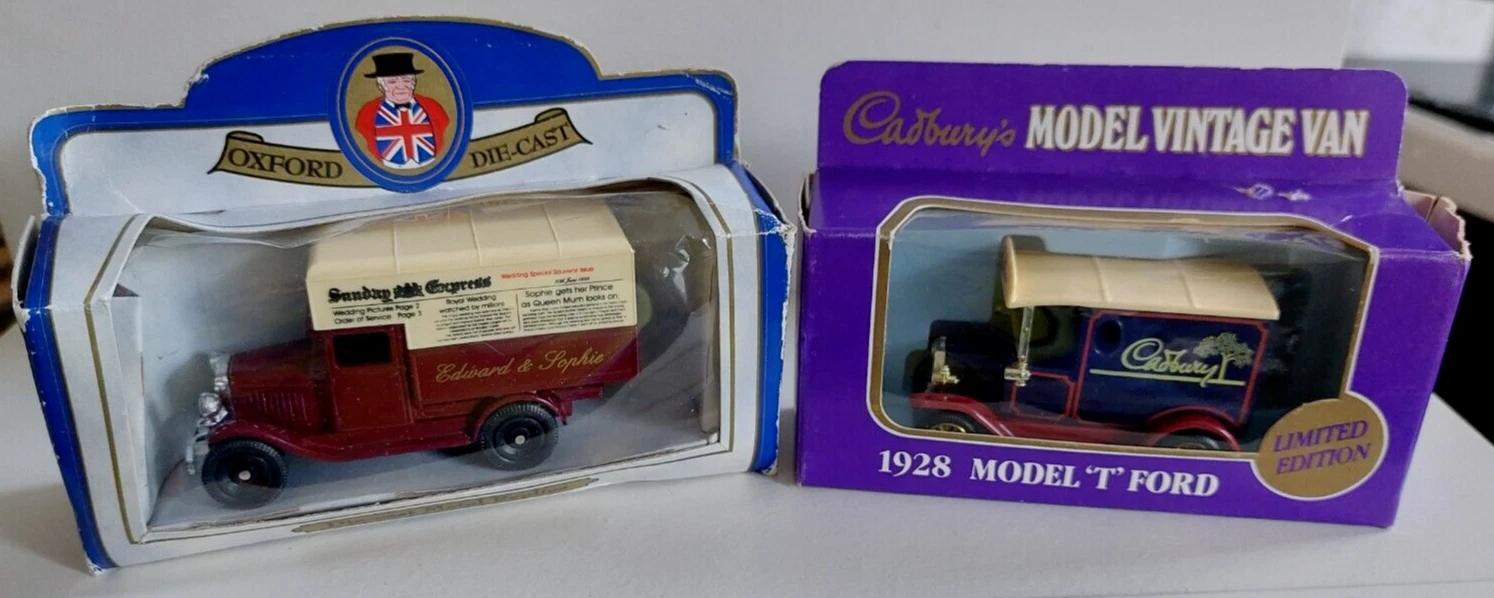 VANS Oxford Die Cast Sunday Express Edward and Sophie Ltd Edizione Lledo furgone cadburys