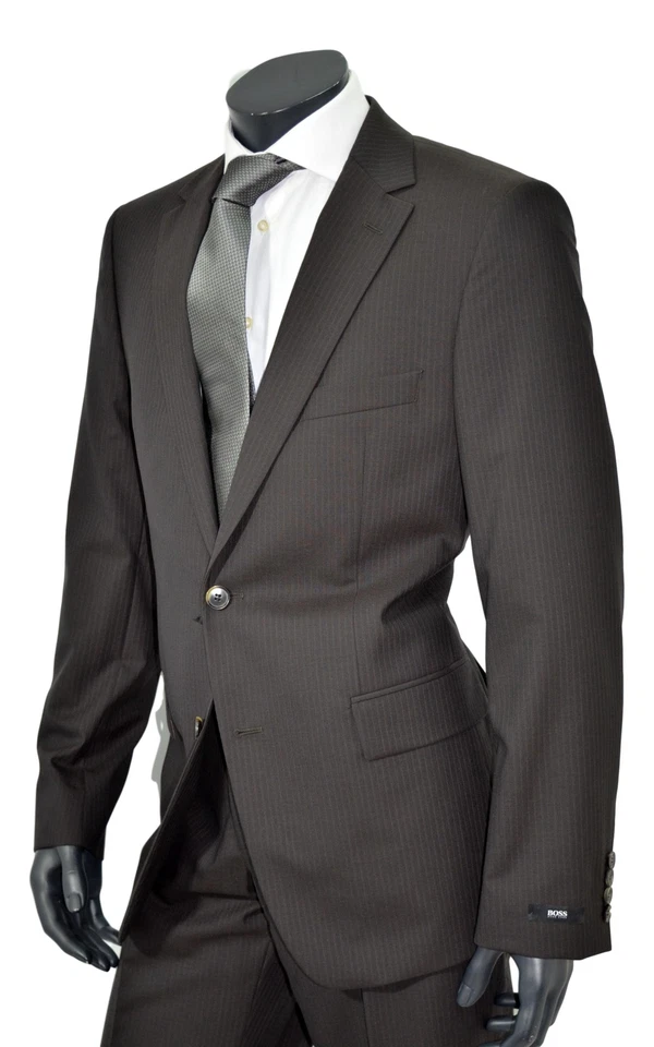 HUGO BOSS Traje Hombre Color Marrón Oscuro 50179809 Talla 50 - Imagen 3 de 4