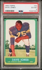 1963 Topps #44 Dave Deacon Jones RC PSA 6 Los Angeles Rams HOF 