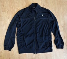 Air Jordan Mens Size XL Dri Fit Full Zip Warmup Black Long Sleeve Jacket D6
