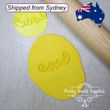 ONE Embosser 40mm by Custom Cookie Cutters Cake Decorating Fondant