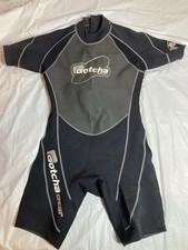 Men  s Size Large Gotcha Gear Black 4 Way Stretch 2.2 mm Thick Shortie Wetsuit