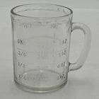 Vintage Clear  Federal Glass? Measuring Cup 1 Cup D Handle No Chips