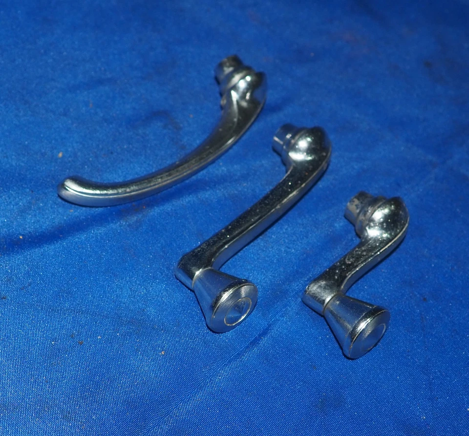 Cadillac Serie 62 1953 cupé juego de 3 bielas de ventana cromadas OEM con garantía Foto 4 de 4