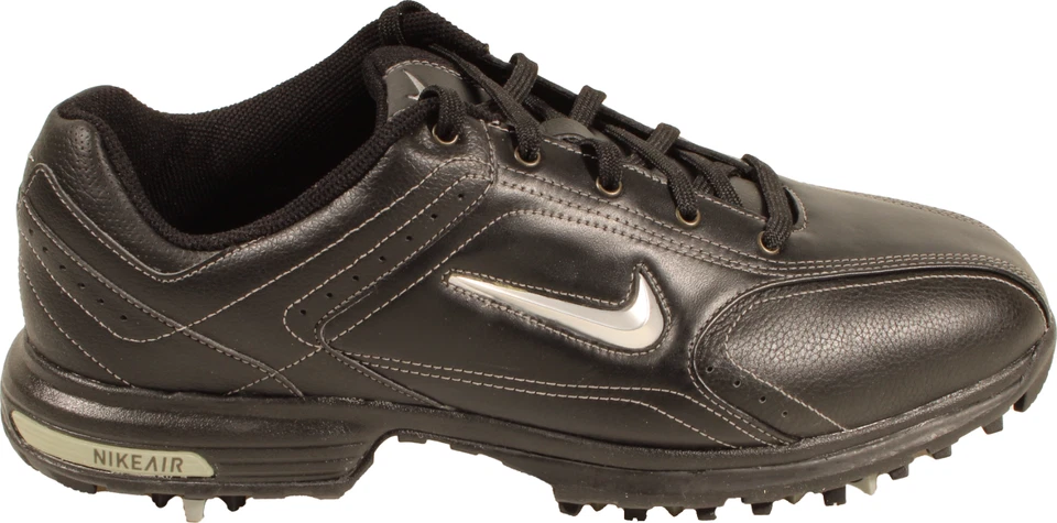 Nike Air Tour Classic Men’s Golf Sneakers Black Leather US Size 8 Wide - Image 4 of 4