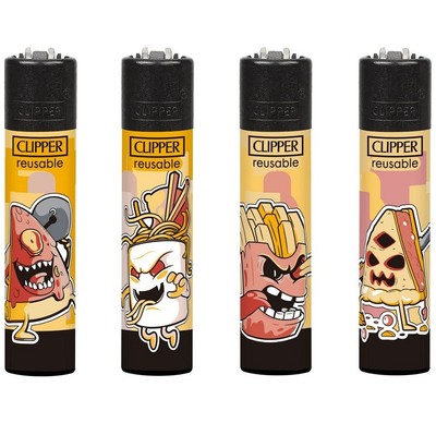 4 x Clipper Fast Food Zombies Feuerzeug