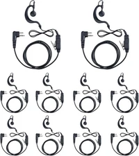 10 Pack Motorola Radio Earpiece Mic for CLS1110 CP200 CP200D CP185 CP150 RDM2070