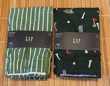 GAP 2 Pair MEN Boxer Elastic Waist 100 Cotton Green Stripe Goft You choose size
