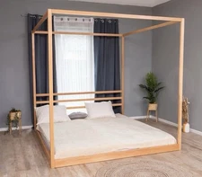 Cali King Canopy Floor Bed