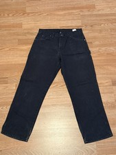 Dickies Carpenter Pants Black Relaxed Fit Mens 30 x 34 Workwear Utility 1939RBK