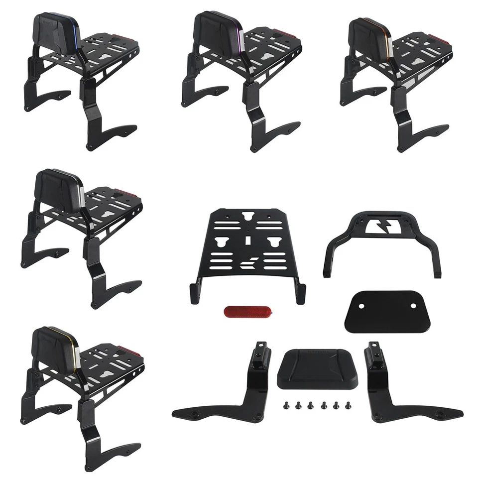 Respaldo bajo perfil barra Sissy con soporte para Harley Street Glide ST FLHXST 2022-23 Foto 3 de 4