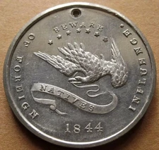 Political HC 1844-9 CHUNC - Our Flag Trampled Upon / Beware of Foreign Influence