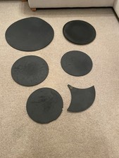 Tappetini silenzianti neri leggeri in schiuma per batteria kit rock taglie c