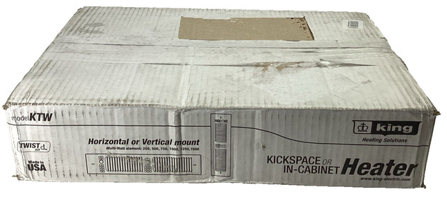 King Electric KT2415-MW-W Multi-Watt Kickspace Heater