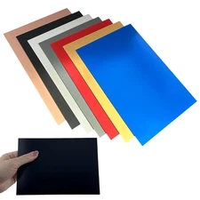14Pcs Mixed Anodized Aluminum Sheets 5" X 7" X 1/32" (0.8Mm), 2 of Each: Black,