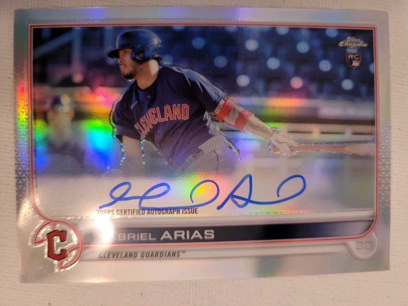2022 Topps Chrome #RA-GA Gabriel Arias RC AUTO REFRACTOR 362/499