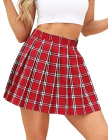 Women Sexy Role Play Pleated Mini Skirt Ruffle Lingerie for Schoolgirl Plaid ...