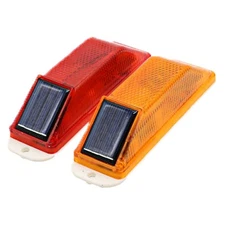 Solar Strobe Warning Light LED Warning Lamp Road Signs Flash Traffic Lights