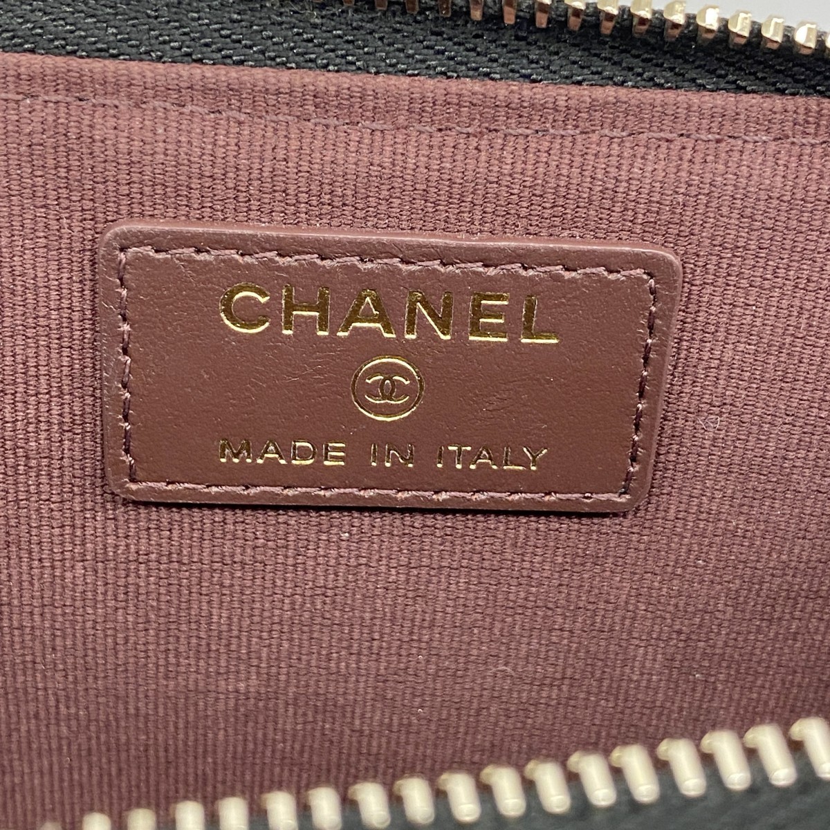 Auth [6ba1482-k] CHANEL Coin case Matrasse Caviarskin Black Champagne Gold m... thumbnail 4