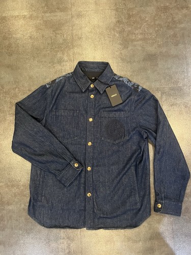Versace Medusa Blouson Denim Stone Wash Jacket Blue 42 US (52) NWT $1500