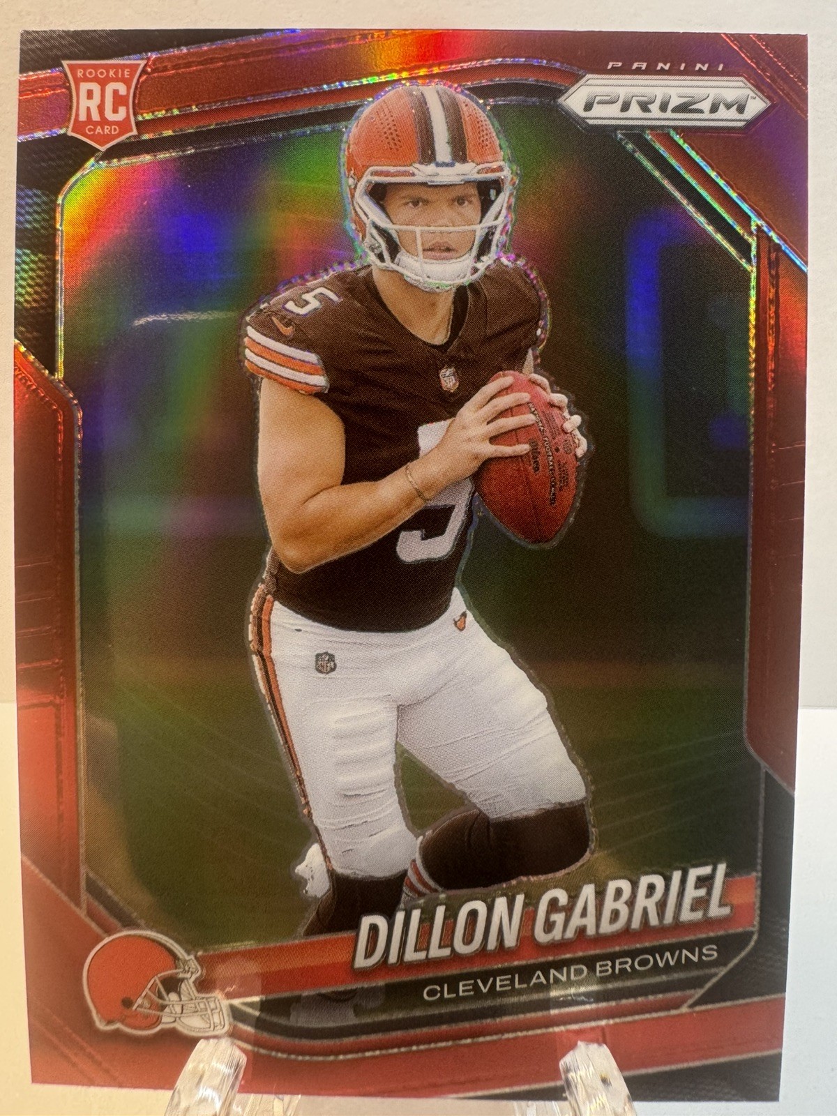 2025 Panini Prizm DILLON GABRIEL Red Prizm SSP Case Hit Rookie #372 Browns 🔥🔥