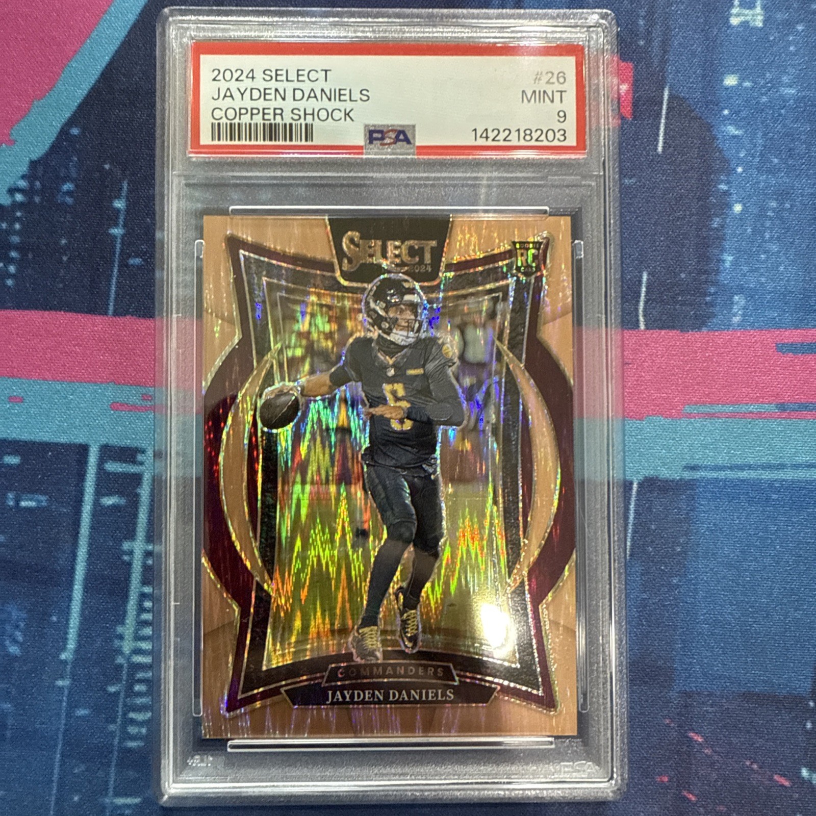 2024 PANINI SELECT COPPER SHOCK #26 JAYDEN DANIELS 245/299 PSA 9