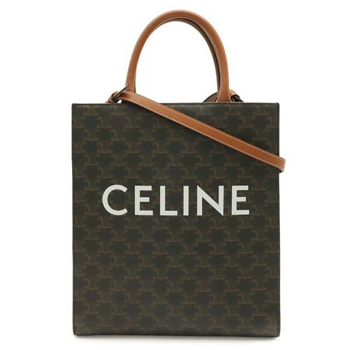 Celine Small Vertical Cabas Tote Bag Shoulder Bag Women Brown One Size