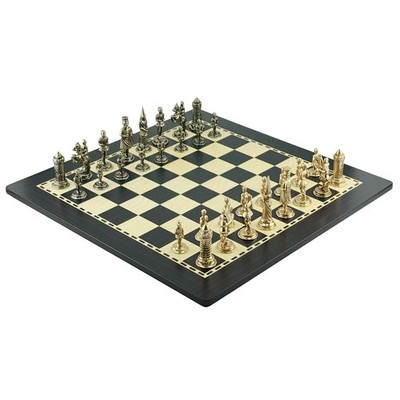 Luxuriöses italienisches Schachset Italfama Camelot Medio 50x50 cm