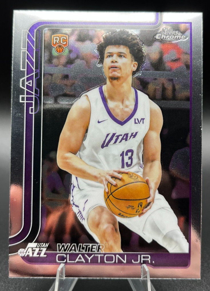 2025 Topps Chrome Basketball Walter Clayton Jr. Rookie Card #268 Utah Jazz
