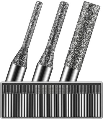 30Pcs 1mm 2mm 3mm Tip Each 10, 150-Grit Diamond Drill Bits 1/8 Shank Compatible