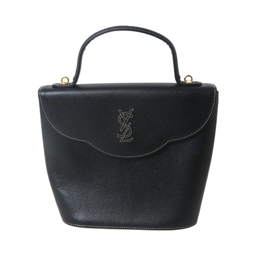 YVES Saint Laurent Handbag leather black NO B rank